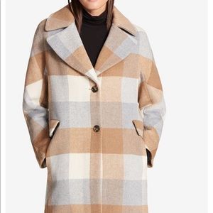 DKNY Wool- blend Walker Coat